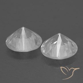 Gemme di Zircone Bianco naturale da 3.53 ct, Rotondo, VS