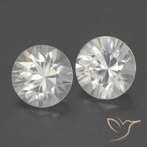 Gemme di Zircone Bianco naturale da 3.71 ct, Rotondo, VVS-VS
