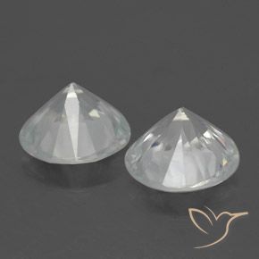Gemme di Zircone Bianco naturale da 3.71 ct, Rotondo, VVS-VS