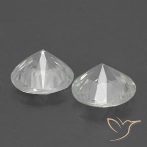 Gemme di Zircone Bianco naturale da 3.37 ct, Rotondo, VS