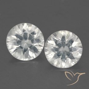 3.16ctw Naturale Bianco Zircone, Rotondo, VS