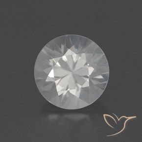 1.90ct Naturale Bianco Zircone, Rotondo, VS