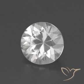 1.67ct Naturale Bianco Zircone, Rotondo, VVS-VS