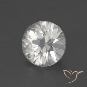 Zircone Bianco naturale da 1.65 ct, Rotondo, VVS-VS