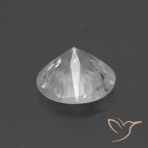 Zircone Bianco naturale da 1.65 ct, Rotondo, VVS-VS
