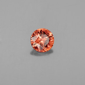 Zircone naturale arancione da 0,71 ct, taglio rotondo, VVS