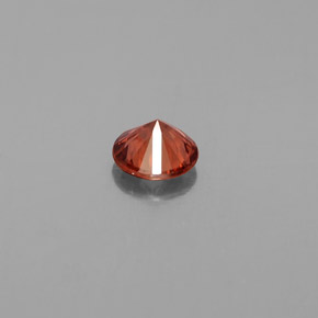 Zircone naturale arancione da 0,71 ct, taglio rotondo, VVS