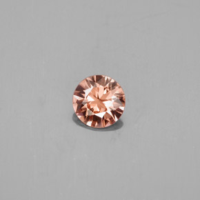 Zircone naturale arancione da 0,73 ct, taglio rotondo, VS