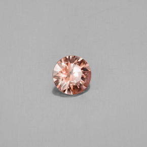 Zircone naturale arancione da 0,73 ct, taglio rotondo, VS