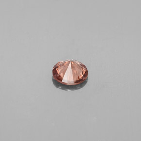 Zircone naturale arancione da 0,73 ct, taglio rotondo, VS