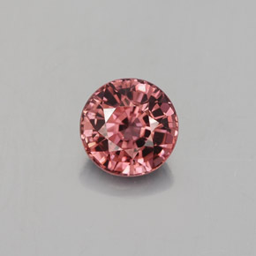 Zircone Arancio tendente al rosa naturale da 1.60 ct, Taglio rotondo, VVS