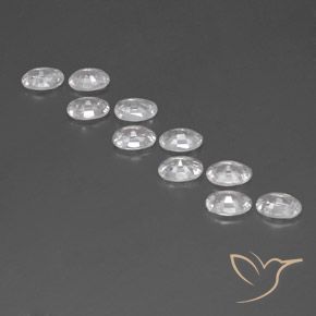 Gemme di Zircone Bianco naturale da 7.17 ct, Ovale, VVS-VS