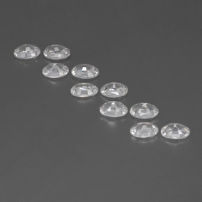 Zircone naturale bianco da 7,44 ct, taglio ovale, VS