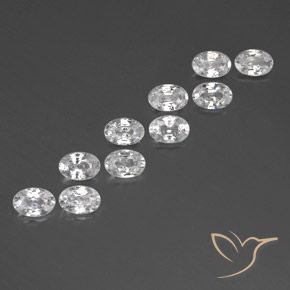 Gemme di Zircone Bianco naturale da 6.99 ct, Ovale, VVS-VS