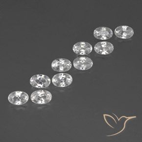 Gemme di Zircone Bianco naturale da 8.18 ct, Ovale, VVS-VS