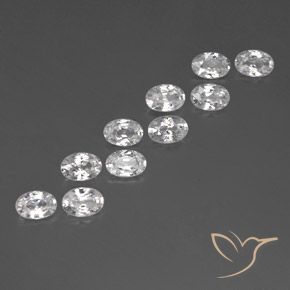 Gemme di Zircone Bianco naturale da 6.86 ct, Ovale, VVS-VS