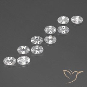 Gemme di Zircone Bianco naturale da 7.49 ct, Ovale, VVS-VS