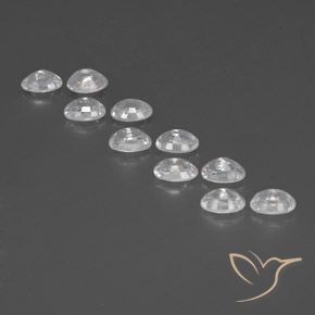Gemme di Zircone Bianco naturale da 8.12 ct, Ovale, VVS-VS