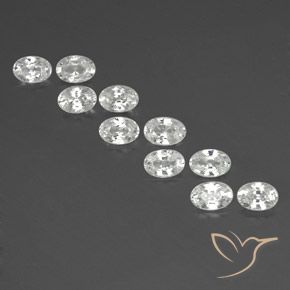 7.26ctw Naturale Bianco Zircone, Ovale, VVS-VS