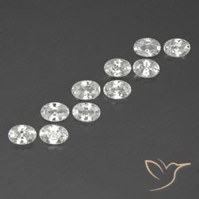 Gemme di Zircone Bianco naturale da 7.26 ct, Ovale, VVS-VS