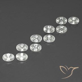 Gemme di Zircone Bianco naturale da 8.63 ct, Ovale, VVS-VS