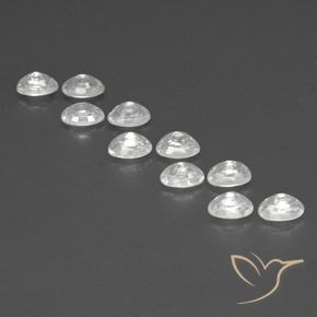 Gemme di Zircone Bianco naturale da 8.63 ct, Ovale, VVS-VS
