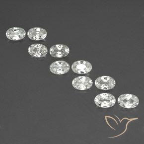 7.10ctw Naturale Bianco Zircone, Ovale, VVS-VS