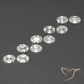 Gemme di Zircone Bianco naturale da 7.10 ct, Ovale, VVS-VS