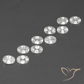 Gemme di Zircone Bianco naturale da 7.46 ct, Ovale, VVS-VS