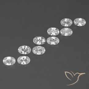 Gemme di Zircone Bianco naturale da 7.21 ct, Ovale, VVS-VS