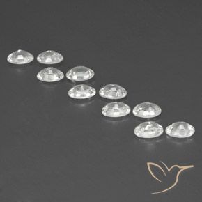 Gemme di Zircone Bianco naturale da 7.33 ct, Ovale, VVS-VS