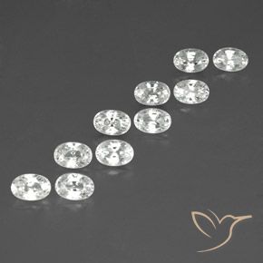 Gemme di Zircone Bianco naturale da 8.81 ct, Ovale, VVS-VS