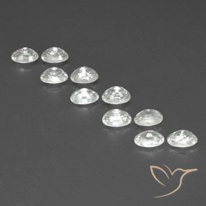 Gemme di Zircone Bianco naturale da 8.81 ct, Ovale, VVS-VS