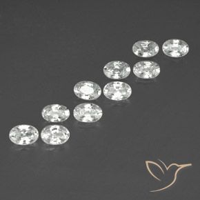 Gemme di Zircone Bianco naturale da 7.36 ct, Ovale, VVS-VS