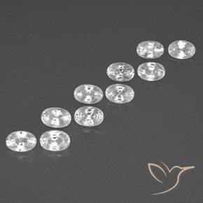 Gemme di Zircone Bianco naturale da 8.35 ct, Ovale, VVS-VS