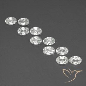 6.61ctw Naturale Bianco Zircone, Ovale, VVS-VS