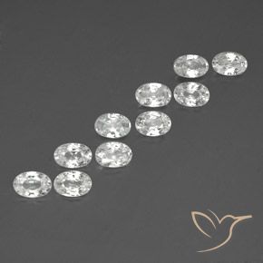 Gemme di Zircone Bianco naturale da 6.61 ct, Ovale, VVS-VS