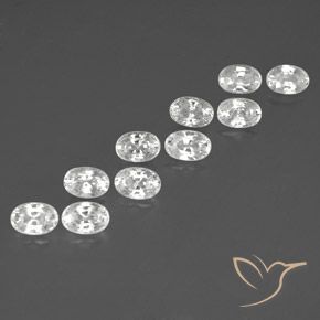 Gemme di Zircone Bianco naturale da 8.49 ct, Ovale, VVS-VS