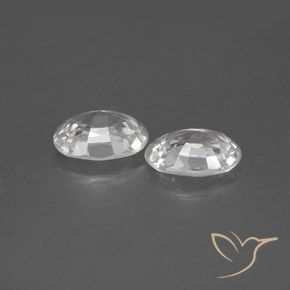 Gemme di Zircone Bianco naturale da 2.43 ct, Ovale, VVS