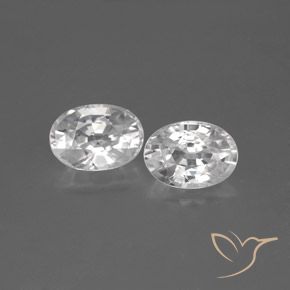 2.64ctw Naturale Bianco Zircone, Ovale, VS