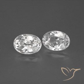 Gemme di Zircone Bianco naturale da 3.01 ct, Ovale, VVS-VS