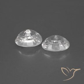 Gemme di Zircone Bianco naturale da 3.01 ct, Ovale, VVS-VS