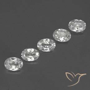 Gemme di Zircone Bianco naturale da 6.08 ct, Ovale, VVS