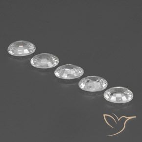 Gemme di Zircone Bianco naturale da 6.08 ct, Ovale, VVS