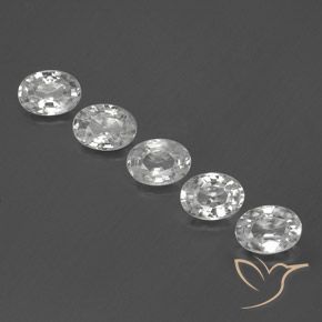 6.07ctw Naturale Bianco Zircone, Ovale, VVS