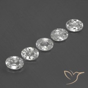 Gemme di Zircone Bianco naturale da 6.07 ct, Ovale, VVS