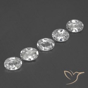 Gemme di Zircone Bianco naturale da 5.74 ct, Ovale, VVS-VS