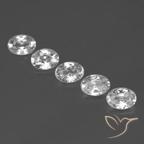 6.35ctw Naturale Bianco Zircone, Ovale, VS