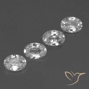 Gemme di Zircone Bianco naturale da 4.57 ct, Ovale, VVS-VS