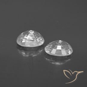 Gemme di Zircone Bianco naturale da 2.91 ct, Ovale, VVS-VS